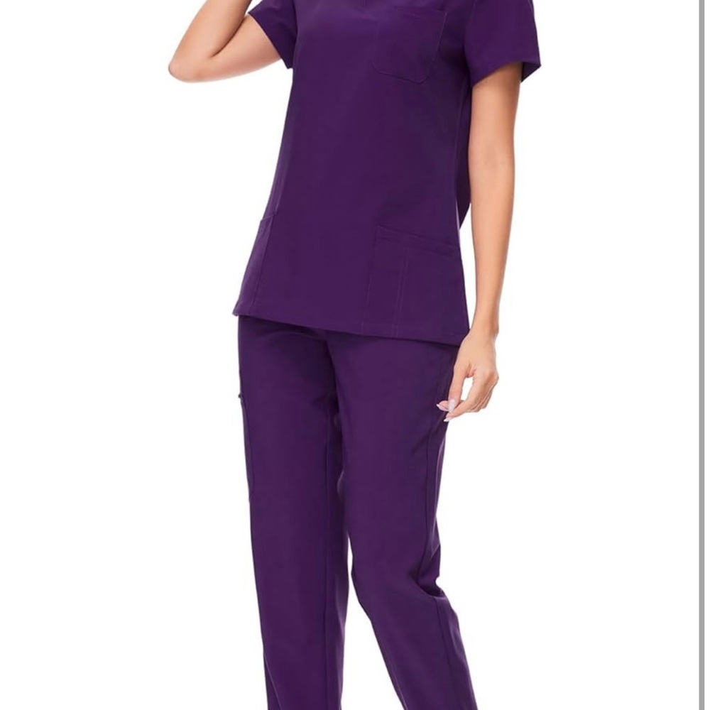 Purple Scrub Set - Picture 2 of 3